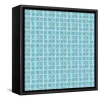 Freehand Turquoise Squares-Effie Zafiropoulou-Framed Stretched Canvas