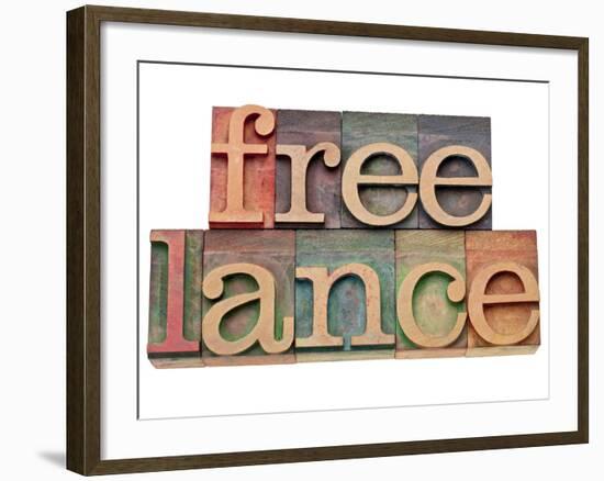 Freelance Word-PixelsAway-Framed Art Print