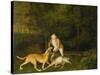 Freeman, the Earl of Clarendon's Gamekeeper, with a Dying Doe and Hound, 1800-George Stubbs-Stretched Canvas