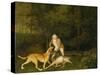 Freeman, the Earl of Clarendon's Gamekeeper, with a Dying Doe and Hound, 1800-George Stubbs-Stretched Canvas