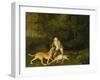 Freeman, the Earl of Clarendon's Gamekeeper, with a Dying Doe and Hound, 1800-George Stubbs-Framed Giclee Print