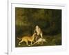 Freeman, the Earl of Clarendon's Gamekeeper, with a Dying Doe and Hound, 1800-George Stubbs-Framed Giclee Print