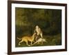 Freeman, the Earl of Clarendon's Gamekeeper, with a Dying Doe and Hound, 1800-George Stubbs-Framed Giclee Print