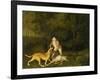 Freeman, the Earl of Clarendon's Gamekeeper, with a Dying Doe and Hound, 1800-George Stubbs-Framed Giclee Print