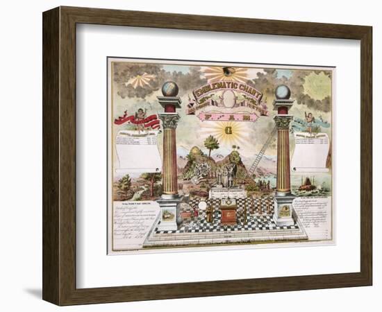 Freemason Emblematic Chart-null-Framed Giclee Print