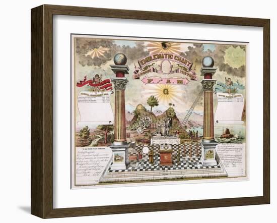 Freemason Emblematic Chart-null-Framed Giclee Print