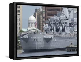 Freemason Harbor, Battleship Uss Wisconsin Museum, Norfolk, Virginia, Usa-Cindy Miller Hopkins-Framed Stretched Canvas