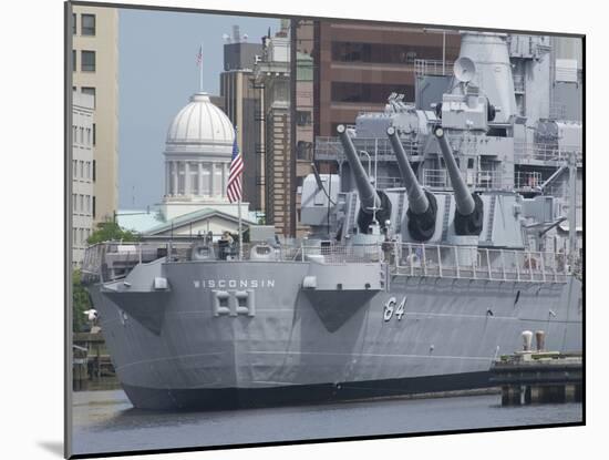 Freemason Harbor, Battleship Uss Wisconsin Museum, Norfolk, Virginia, Usa-Cindy Miller Hopkins-Mounted Photographic Print