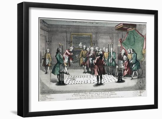 Freemasonry Assembly to Receive the Masters-null-Framed Art Print