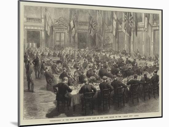 Freemasonry in the City of London, State Visit of the Lord Mayor to the Great City Lodge-Godefroy Durand-Mounted Giclee Print