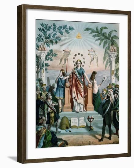 Freemasonry Instructing the People, 1875-Charles Mercereau-Framed Giclee Print