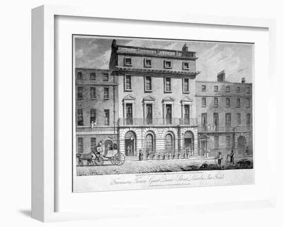 Freemasons' Tavern, Great Queen Street, Holborn, London, 1811-Samuel Rawle-Framed Giclee Print