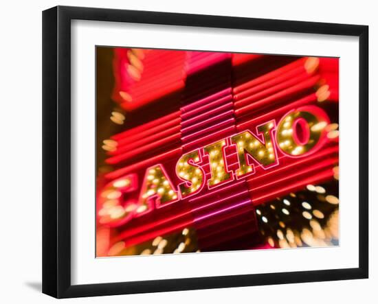 Freemont Street Experience, Downtown Binion's Horseshoe Casino, Las Vegas, Nevada, USA-Walter Bibikow-Framed Premium Photographic Print
