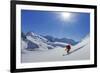 Freeride skier, Chamonix-Zermatt, Swiss Alps, Switzerland-ClickAlps-Framed Photographic Print