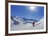 Freeride skier, Chamonix-Zermatt, Swiss Alps, Switzerland-ClickAlps-Framed Photographic Print