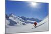 Freeride skier, Chamonix-Zermatt, Swiss Alps, Switzerland-ClickAlps-Mounted Photographic Print