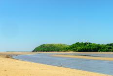 Ferryside Beach, the Coast of Carmarthenshire, Showing the Estuary of the River Tywi-Freespiritcoast-Stretched Canvas