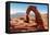 Freestanding Natural Arch Located in Arches National Park.-lucky-photographer-Framed Stretched Canvas