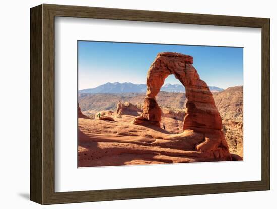 Freestanding Natural Arch Located in Arches National Park.-lucky-photographer-Framed Photographic Print