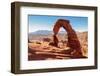 Freestanding Natural Arch Located in Arches National Park.-lucky-photographer-Framed Photographic Print