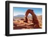 Freestanding Natural Arch Located in Arches National Park.-lucky-photographer-Framed Photographic Print