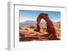 Freestanding Natural Arch Located in Arches National Park.-lucky-photographer-Framed Photographic Print