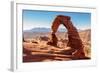 Freestanding Natural Arch Located in Arches National Park.-lucky-photographer-Framed Photographic Print