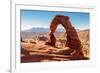 Freestanding Natural Arch Located in Arches National Park.-lucky-photographer-Framed Photographic Print