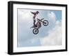 Freestyle Moto-Cross stunt motorcycling 2013-null-Framed Photographic Print