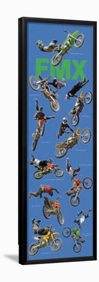 Freestyle Motocross (Riders in Air, FMX) Sports Poster Print-null-Framed Poster