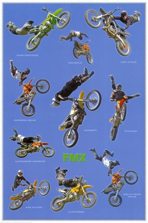 Motorbike Poster Photo Poster Print Art A0 A1 A2 A3 A4 MOTOCROSS STUNT 1731 