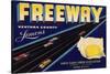 Freeway Brand - Oxnard, California - Citrus Crate Label-Lantern Press-Stretched Canvas