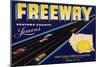 Freeway Brand - Oxnard, California - Citrus Crate Label-Lantern Press-Mounted Art Print