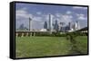 Freeway Bridge over the Dallas River Floodplain-Gavin-Framed Stretched Canvas