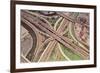 Freeway Cloverleaf from Above-null-Framed Art Print