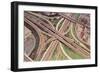 Freeway Cloverleaf from Above-null-Framed Art Print