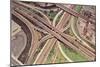 Freeway Cloverleaf from Above-null-Mounted Art Print