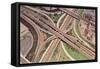 Freeway Cloverleaf from Above-null-Framed Stretched Canvas