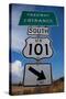 Freeway Entrance Sign to US Route 101 South, Pacific Coast Highway-Joseph Sohm-Stretched Canvas