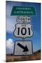 Freeway Entrance Sign to US Route 101 South, Pacific Coast Highway-Joseph Sohm-Mounted Photographic Print