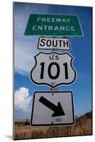Freeway Entrance Sign to US Route 101 South, Pacific Coast Highway-Joseph Sohm-Mounted Photographic Print