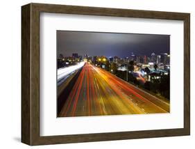 Freeway & San Diego Skyline-null-Framed Art Print