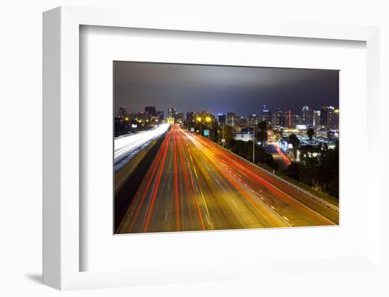 Freeway & San Diego Skyline-null-Framed Art Print