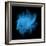 Freeze Motion of Blue Powder Exploding, Isolated on Black, Dark Background. Abstract Design of Whit-Bashutskyy-Framed Photographic Print