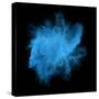 Freeze Motion of Blue Powder Exploding, Isolated on Black, Dark Background. Abstract Design of Whit-Bashutskyy-Stretched Canvas