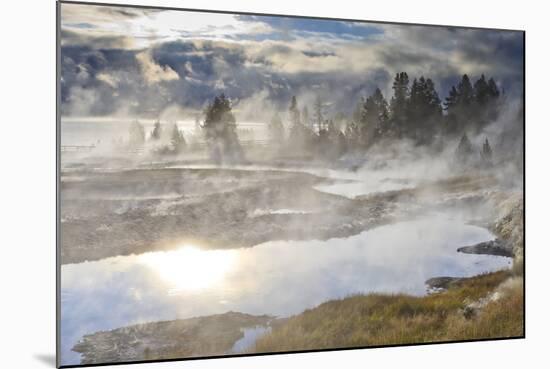 Freezing Mists and Thermal Features, Dawn, West Thumb Geyser Basin-Eleanor Scriven-Mounted Photographic Print