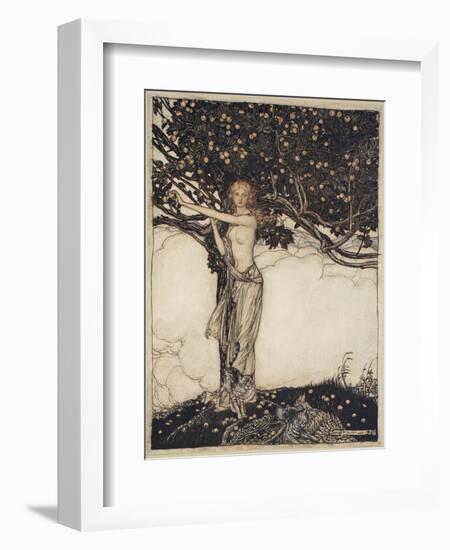 Freia, the fair one, illustration from 'The Rhinegold and the Valkyrie', 1910-Arthur Rackham-Framed Giclee Print