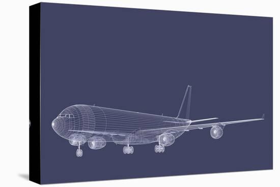 Freight Jetliner-verticalarray-Stretched Canvas