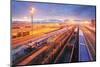 Freight Station with Trains-TTstudio-Mounted Photographic Print