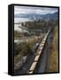 Freight Train Carrying Grain, Vancouver, British Columbia, Canada, North America-Christian Kober-Framed Stretched Canvas